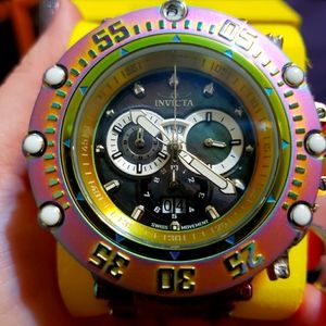 Iridescent Invicta Watch 53 mm